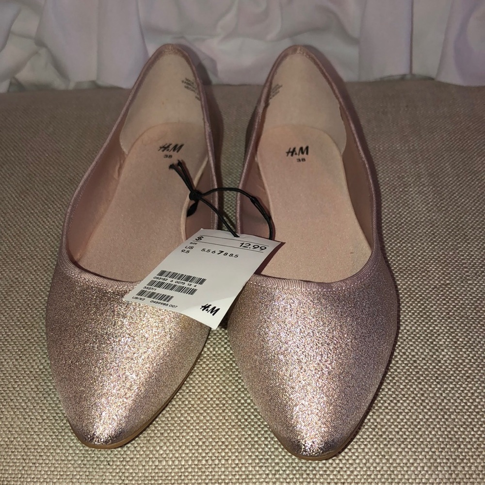 H&M Shiny Light Pink Flats